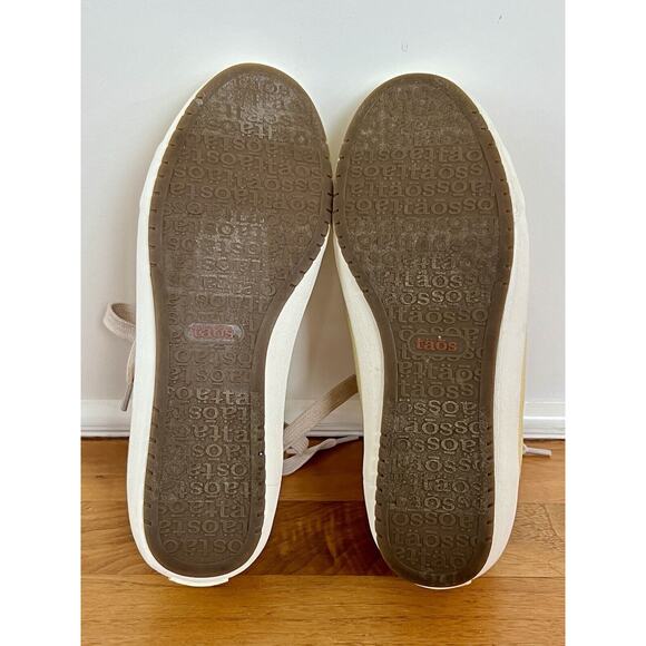 Taos Star Burst Sunny Yellow Sneaker Shoes Canvas Casual Pastel 6.5 lace up - Picture 8 of 9